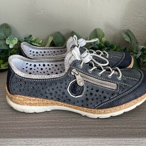 Rieker N42K6 Nikita Slip-On Women's Sneakers EU 42 Blue